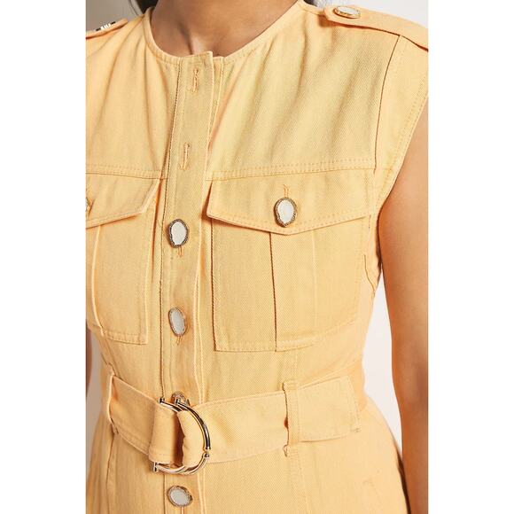 New Free People ANTHROPOLOGIE Significant Other Monty Jumpsuit $324 US 2 Orange - Picture 4 of 8